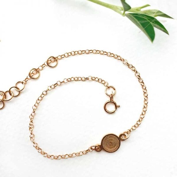 rose gold circles bracelet