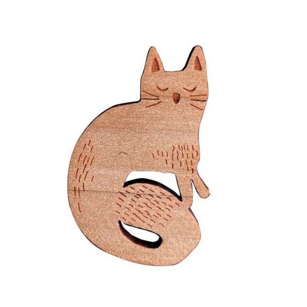 Moggie Cat brooch