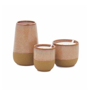 Repurpose candle ceramic set Persimmon