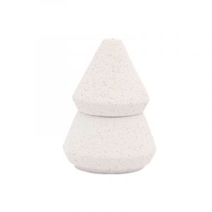 white Christmas tree stack candle