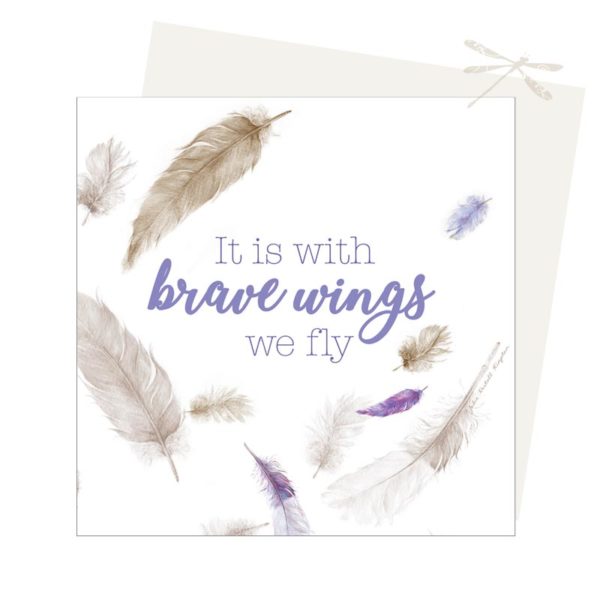 With brave wings card