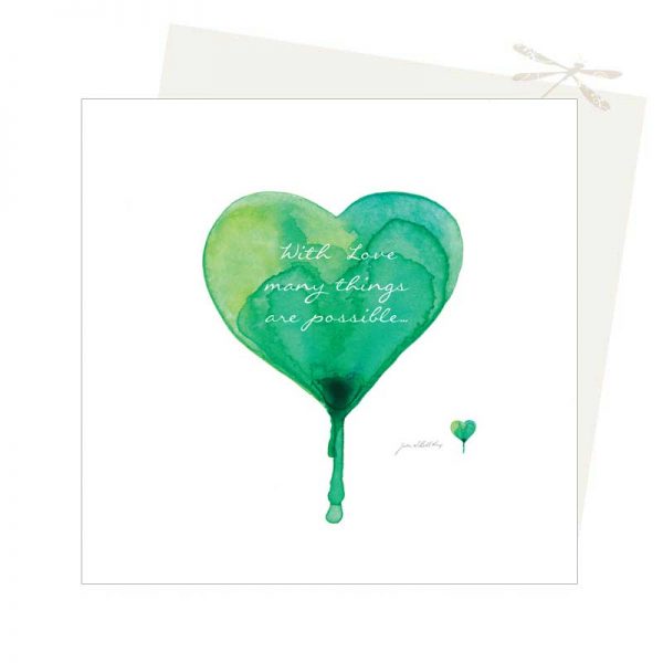Green heart card