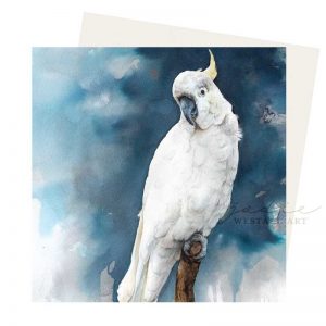 White Cockatoo greeting card