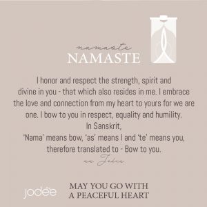 design meaning card Namaste