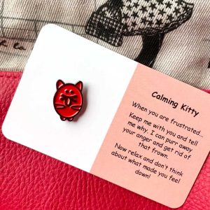 calming kitty pin