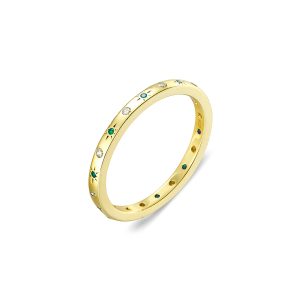 Gold Emerald stone ring