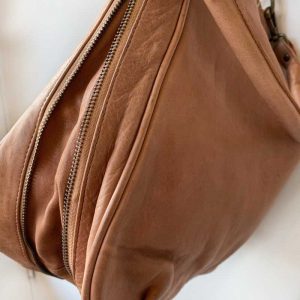 leather shoulder hobo bag