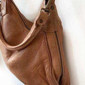 leather shoulder hobo bag