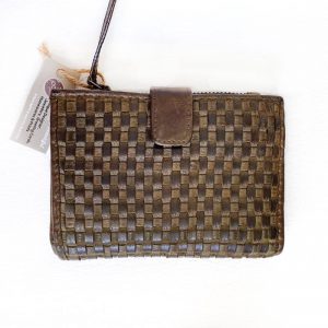 leather purse Olive