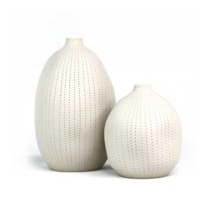 Organic Vases white calk Cuucumis