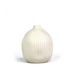 small hand detailed chalk vase