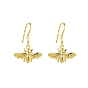 Gold Drop Bee earrings
