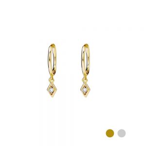 gold hoop earring with detail