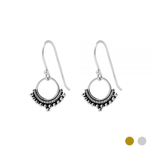 silver boho earrings