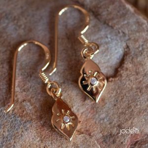 Gold infinite love hook earrings