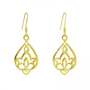 waterlily lotus earring gold
