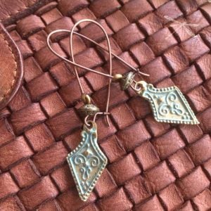 patina spear earrings