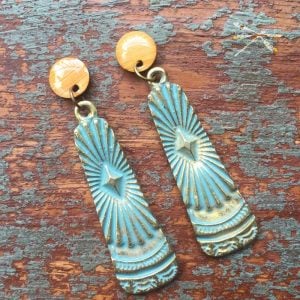 Patina drop earrings