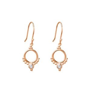rose gold drop earring