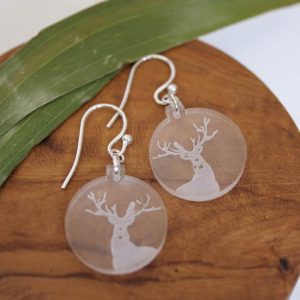 Acrylic Reindeer Earrings