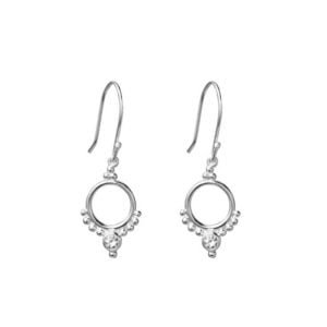 Silver hoop style earring