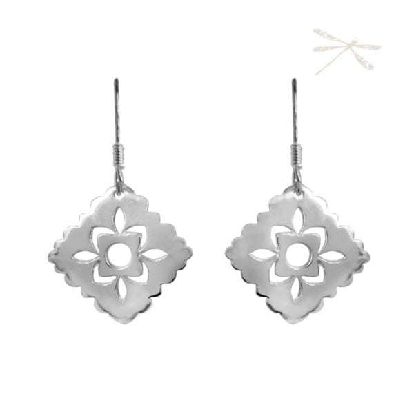 silver intuition design earrings