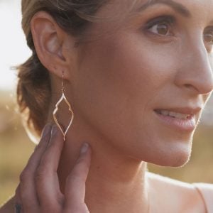 goddess earrings rose gold