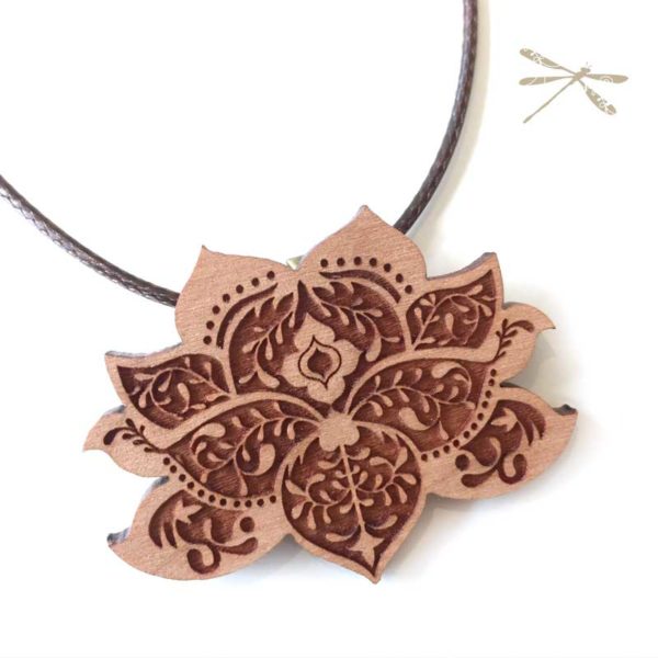 lotus wood pendant