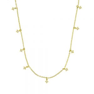 necklace with dainty cubic zirconia