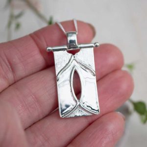 Silver Namaste pendant