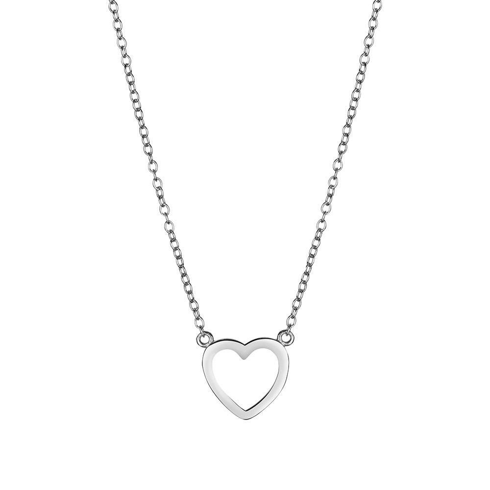 Silver Open Heart Necklace | Jodee Creations