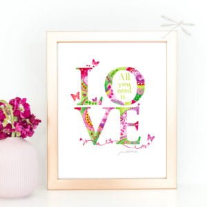where there is love print framed
