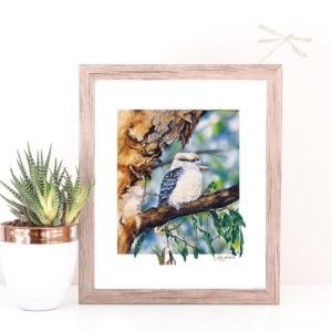 Kookaburra in tree print