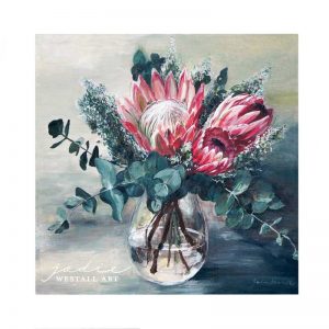 king protea painting reproduction print
